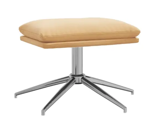 Kājsoliņš, 60X60X35 Cm, Krēmkrāsas Mikrošķiedras Audums Vidaxl