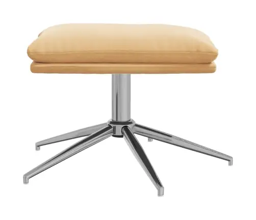 Kājsoliņš, 60X60X35 Cm, Krēmkrāsas Mikrošķiedras Audums Vidaxl