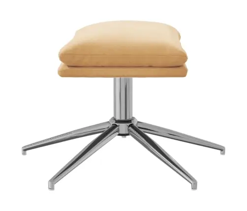 Kājsoliņš, 60X60X35 Cm, Krēmkrāsas Mikrošķiedras Audums Vidaxl