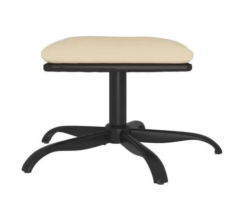 Kājsoliņš, 60X60X36 Cm, Krēmkrāsas, Audums Un Mākslīgā Āda Vidaxl