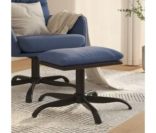 Kājsoliņš, 60X60X36 Cm, Zils, Audums Un Mākslīgā Āda Vidaxl