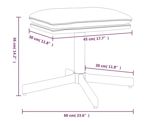 Jalapink, Kreemjasvalge, 60X60X36 cm Samet