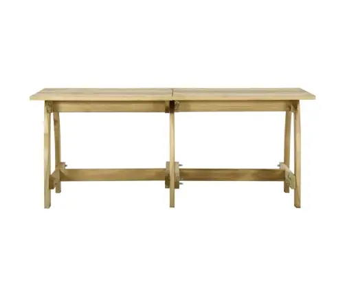 Dārza Galds, 220X74X75 Cm, Impregnēts Priedes Koks Vidaxl