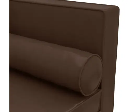 Kanapee Patjade Ja Polstriga, Pruun, Kunstnahk