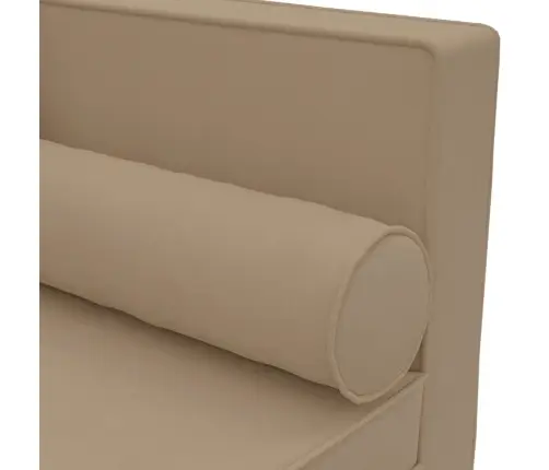 Poilsio Sofa Su Pagalvėmis/Ilga Pagalve, Kapučino, Dirbtinė Oda