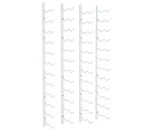 Sienas Vīna Pudeļu Plaukti 24 Pudelēm, 2 Gab., Balti, Dzelzs Vidaxl