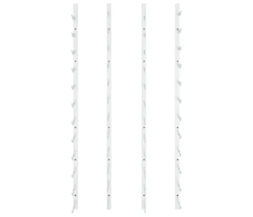 Sienas Vīna Pudeļu Plaukti 24 Pudelēm, 2 Gab., Balti, Dzelzs Vidaxl