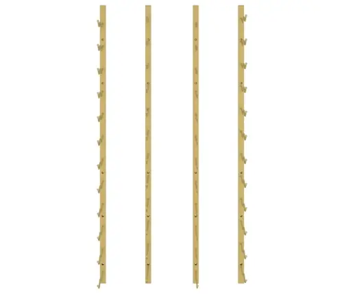 Prie Sienos Montuojami Vyno Laikikliai, 2Vnt., Aukso, Geležis