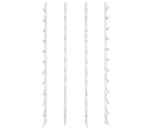 Prie Sienos Montuojami Vyno Laikikliai, 2Vnt., Balti, Geležis