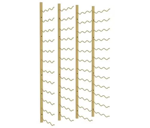 Sienas Vīna Pudeļu Plaukts 36 Pudelēm, 2 Gab., Zeltaina Dzelzs Vidaxl