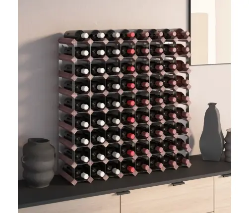 Vīna Pudeļu Plaukts 72 Pudelēm, Brūns Priedes Masīvkoks Vidaxl