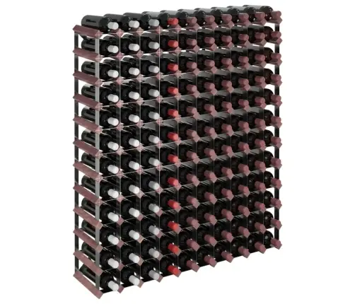 Vīna Pudeļu Plaukts 120 Pudelēm, Brūns Priedes Masīvkoks Vidaxl