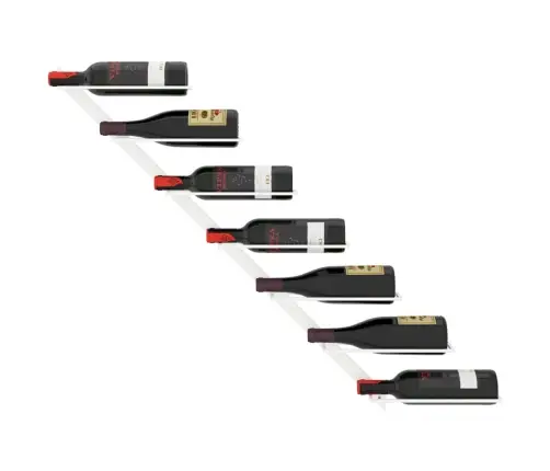 Vīna Pudeļu Sienas Plaukts 7 Pudelēm, Balts, Metāls Vidaxl