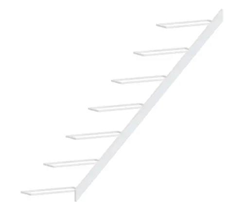 Vīna Pudeļu Sienas Plaukts 7 Pudelēm, Balts, Metāls Vidaxl