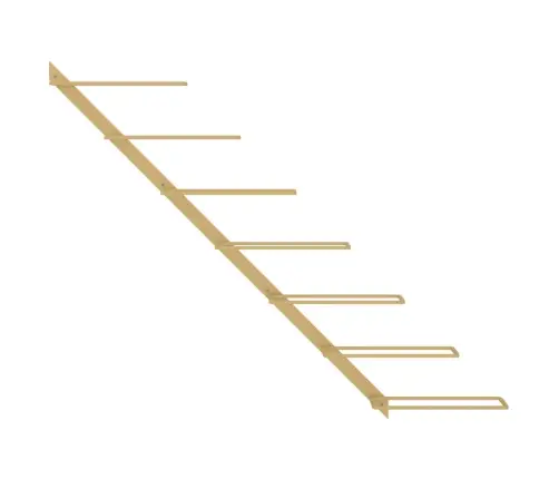 Vīna Pudeļu Sienas Plaukts 7 Pudelēm, Zeltains Metāls Vidaxl