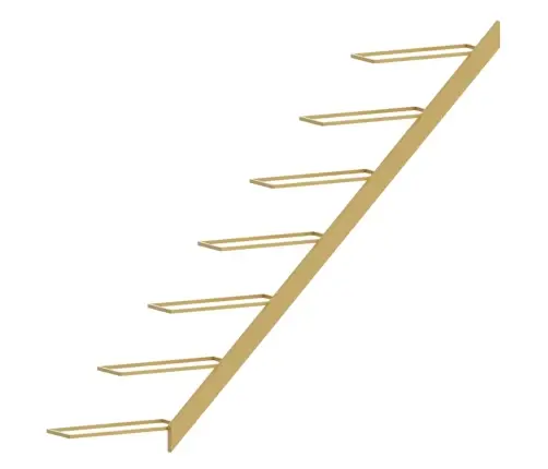 Vīna Pudeļu Sienas Plaukts 7 Pudelēm, Zeltains Metāls Vidaxl