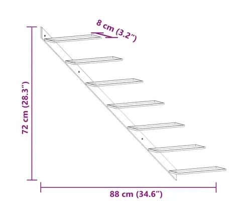Vīna Pudeļu Sienas Plaukts 7 Pudelēm, 2 Gab., Balts Metāls Vidaxl