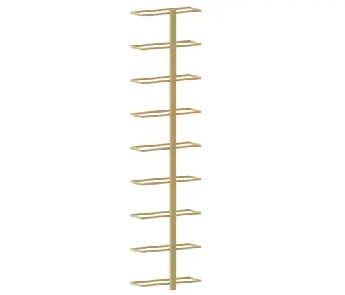 Seinale Kinnitatav Veiniriiul 9 Pudelile 2 Tk, Kuldne, Raud