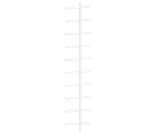 Vīna Pudeļu Sienas Plaukti 10 Pudelēm, 2 Gab., Balti, Metāls Vidaxl