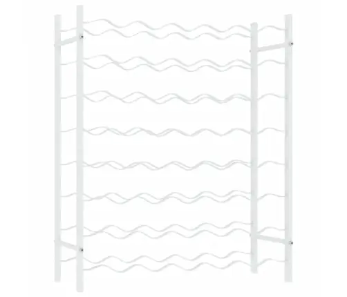 Vyno Laikiklis 48 Buteliams, Baltos Spalvos, Metalas