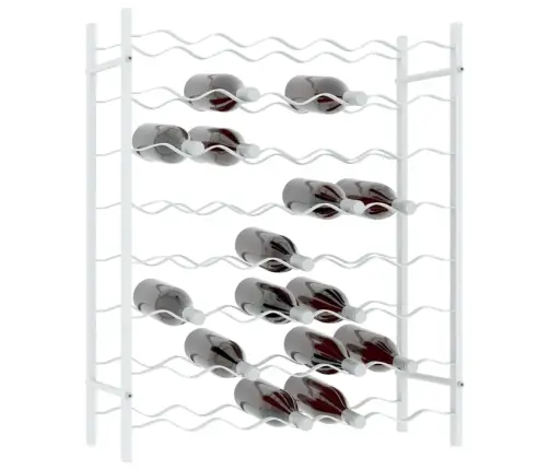 Vyno Laikiklis 48 Buteliams, Baltos Spalvos, Metalas