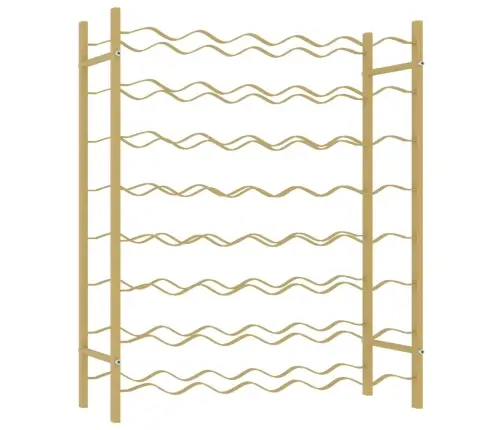 Vīna Pudeļu Plaukts, 48 Pudelēm, Zelta Krāsas Metāls Vidaxl