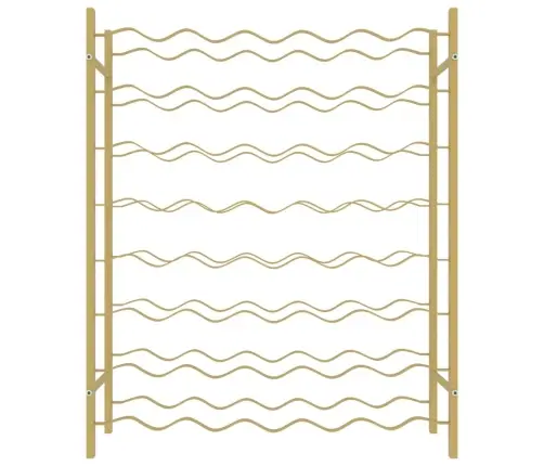 Vīna Pudeļu Plaukts, 48 Pudelēm, Zelta Krāsas Metāls Vidaxl