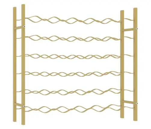 Vīna Pudeļu Plaukts, 36 Pudelēm, Zelta Krāsas Metāls Vidaxl