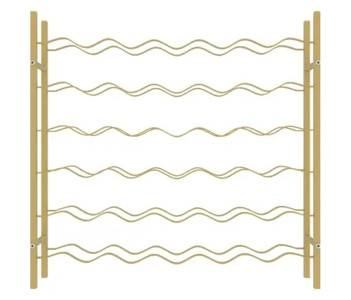 Vīna Pudeļu Plaukts, 36 Pudelēm, Zelta Krāsas Metāls Vidaxl