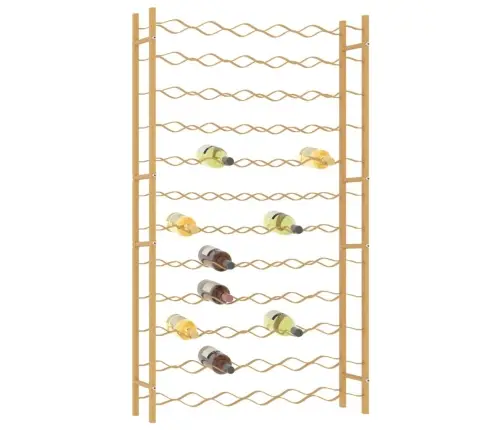 Vīna Pudeļu Plaukts, 72 Pudelēm, Zelta Krāsas Metāls Vidaxl