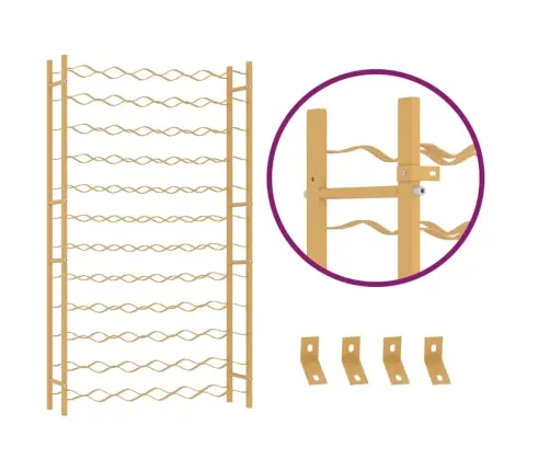 Vīna Pudeļu Plaukts, 72 Pudelēm, Zelta Krāsas Metāls Vidaxl