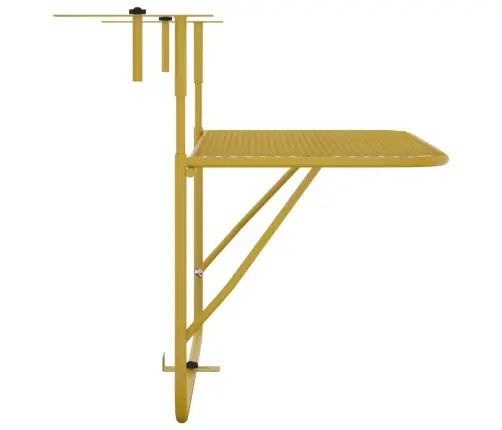 Balkona Galdiņš, Zelta Krāsā, 60X40 Cm, Tērauds Vidaxl