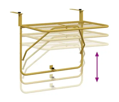 Rõdulaud, Kuldne, 60 X 40 cm Teras