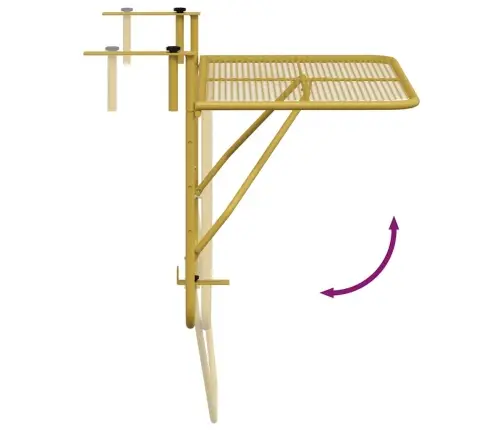 Rõdulaud, Kuldne, 60 X 40 cm Teras