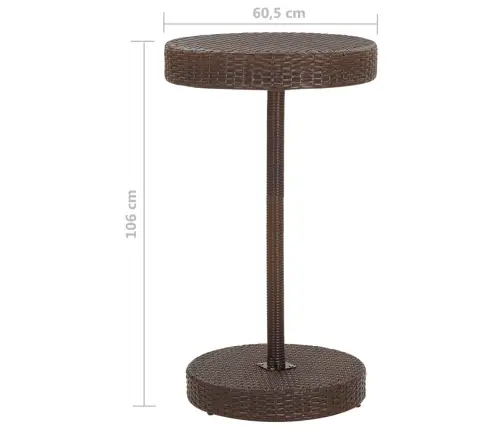 Sodo Komplektas Su Pagalvėlėmis, 3 Dalių, Rudas, Poliratanas