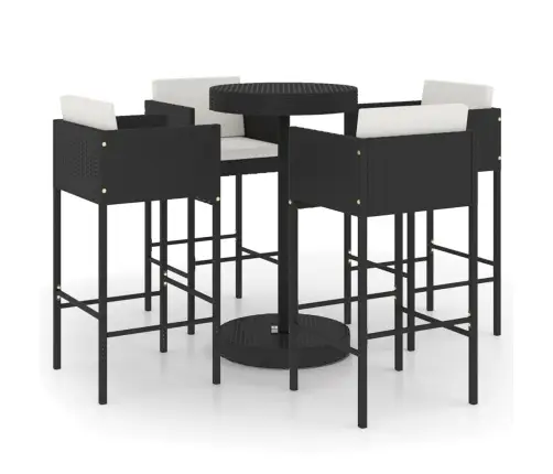 5-Daļīgs Dārza Mēbeļu Komplekts Ar Matračiem, Pe Rotangpalma Vidaxl