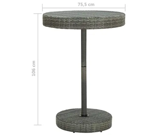 5-Osaline Aia Baarikomplekt Patjadega, Polürotang, Hall