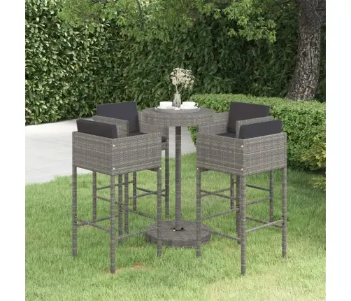 5-Osaline Aia Baarikomplekt Patjadega, Polürotang, Hall