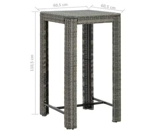 Sodo Komplektas Su Pagalvėlėmis, 3 Dalių, Pilkas, Poliratanas