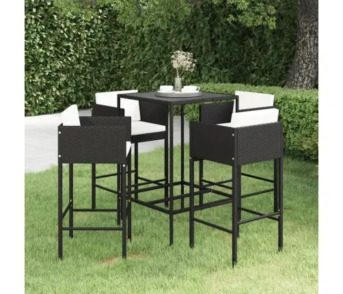 5-Daļīgs Dārza Mēbeļu Komplekts Ar Matračiem, Pe Rotangpalma Vidaxl