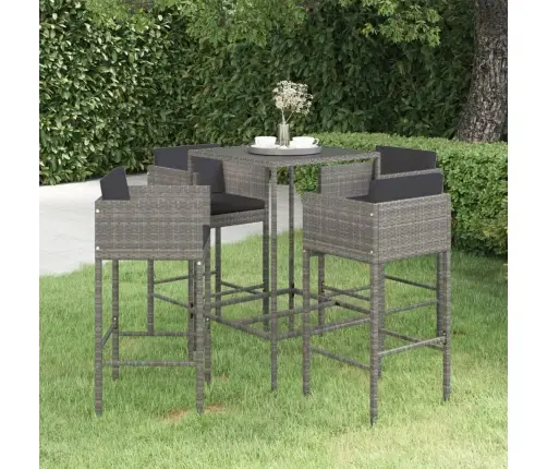 5-Osaline Aia Baarikomplekt Patjadega, Polürotang, Hall