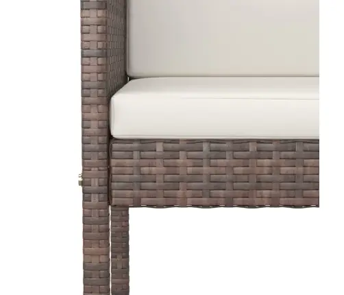 7-Daļīgs Dārza Mēbeļu Komplekts Ar Matračiem, Pe Rotangpalma Vidaxl