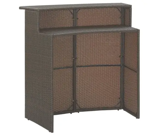 3-Osaline Aiabaari Komplekt Patjadega, Polürotang, Pruun