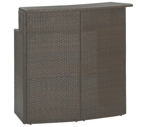 3-Osaline Aiabaari Komplekt Patjadega, Polürotang, Pruun