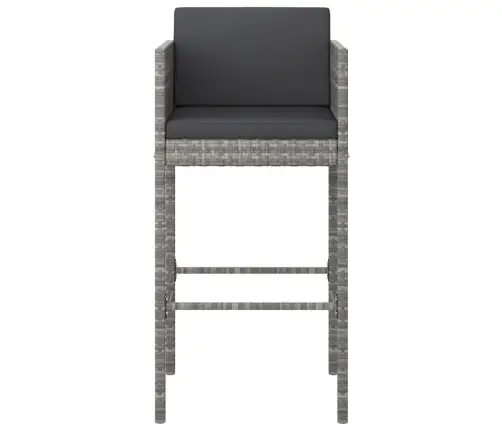 Sodo Komplektas Su Pagalvėlėmis, 3 Dalių, Pilkas, Poliratanas