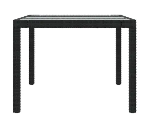 9-Osaline Aiamööblikomplekt Patjadega, Polürotang, Must