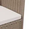 3-Osaline Aiamööblikomplekt Patjadega, Polürotang, Beež