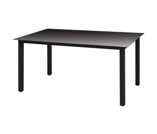 5-Osaline Aiamööblikomplekt Patjadega, Polürotang, Must