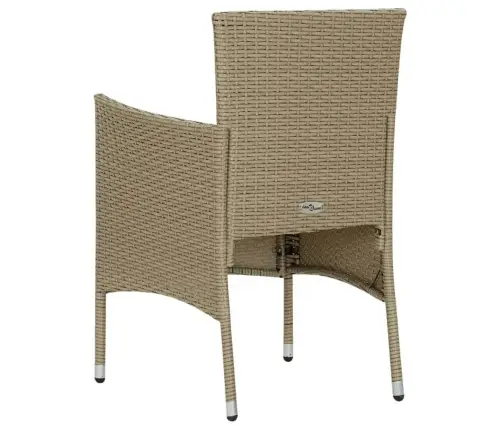 5-Osaline Aiamööblikomplekt Patjadega, Polürotang, Beež