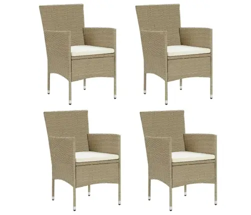 5-Osaline Aiamööblikomplekt Patjadega, Polürotang, Beež